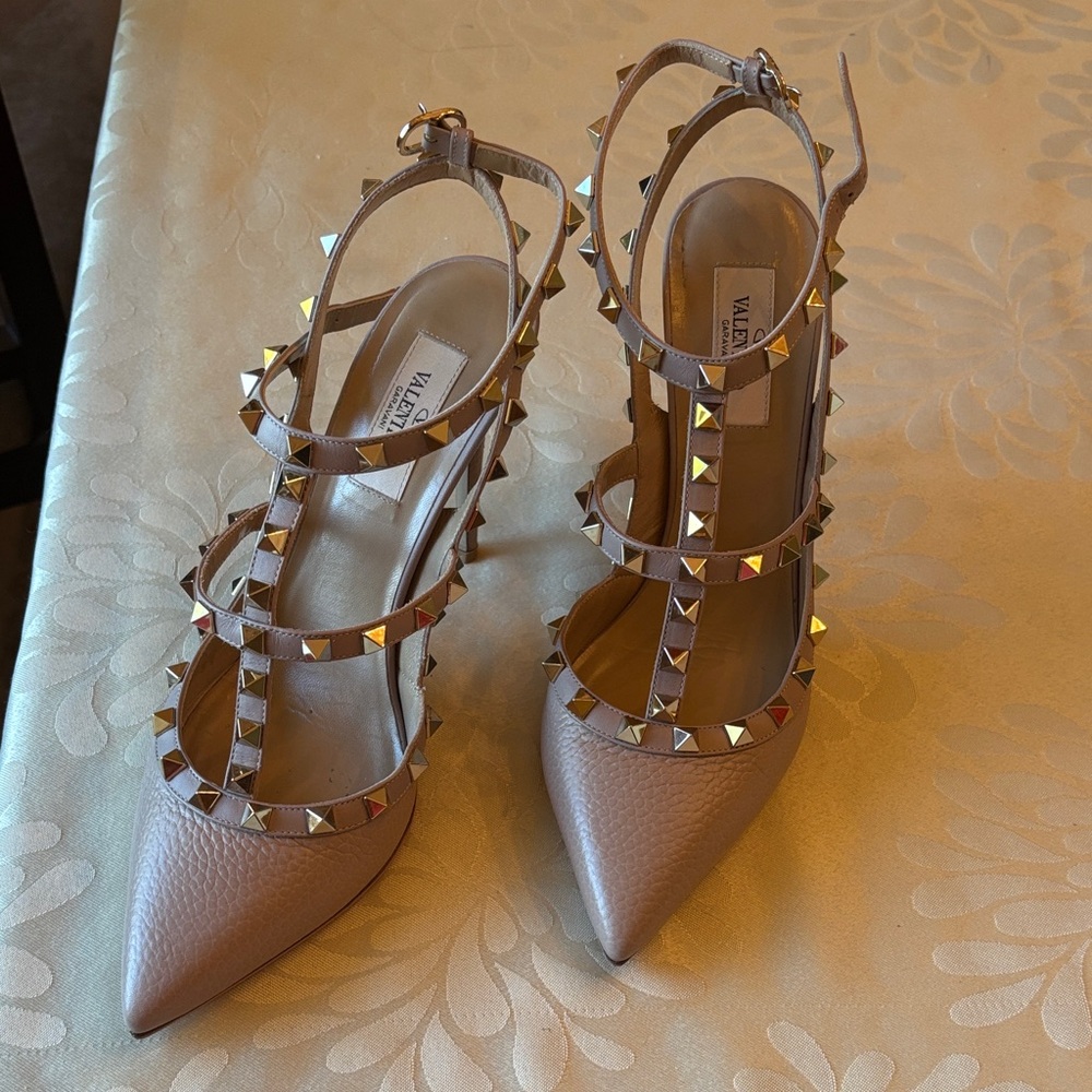 Valentino Women's Blush Studded Heels